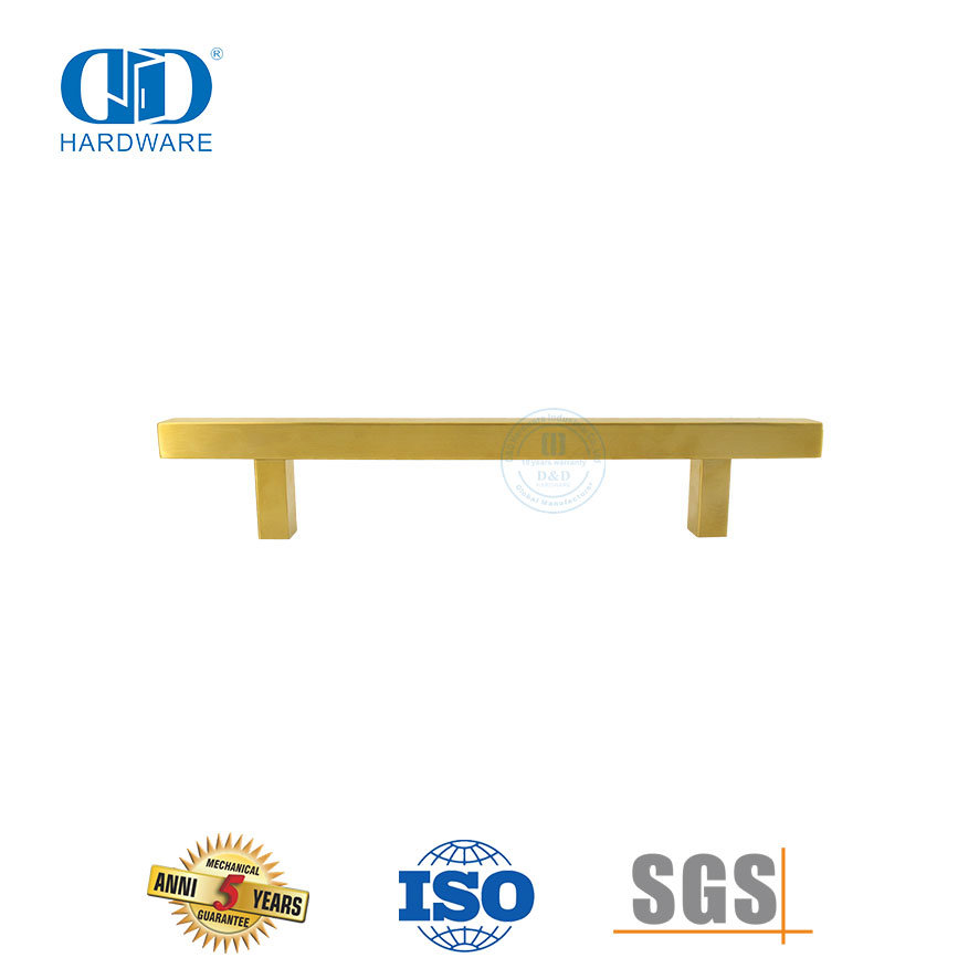 2024 novo produto vintage cetim latão aço inoxidável porta deslizante de celeiro alça longa-DDPH033-SB