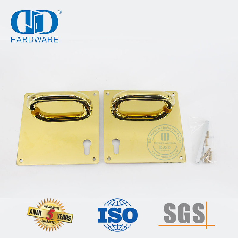 Centro durável para centralizar maçaneta de porta de aço inoxidável de 85 mm com placa-DDTP001-PVD