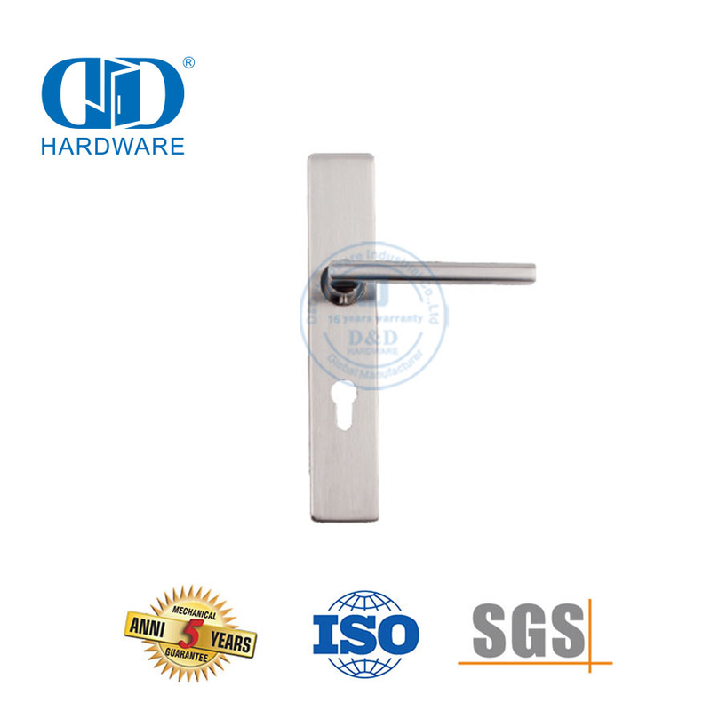 Maçaneta de porta de luxo leve com fechadura de painel de porta de entrada de casa-DDTP007