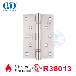 Dobradiça de porta interna externa à prova de fogo de aço inoxidável americana listada na UL personalizada -DDSS005-FR-5x3x3mm