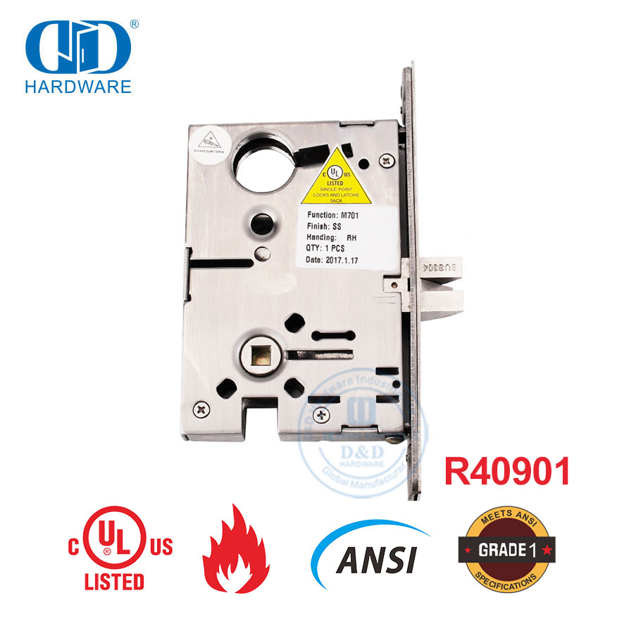 A porta padrão americana do cilindro da fechadura da alta segurança encaixa o ANSI do fechamento para Hotel-DDAL01