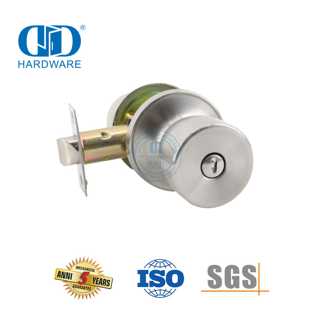 Lockset conveniente cilíndrico de aço inoxidável do botão dos encaixes da construção da segurança alta para o hospital do escritório Door-DDLK004
