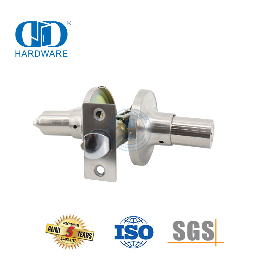 Hardware de ferragem de aço inoxidável tubular comercial com fechadura maçaneta lockset para despensa Bathroom-DDLK006