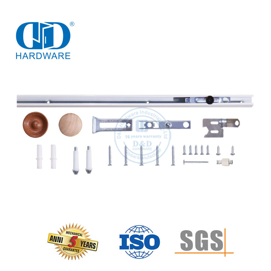 Aço inoxidável personalizado moderno dobrável bifold kits de ferragem porta de celeiro interior porta de madeira Hardware-DDBD074