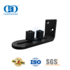 Guia de piso para porta de celeiro deslizante, aço inoxidável preto ajustável em aço carbono-DDBD084