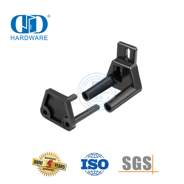 Aço inoxidável preto ajustável montagem na parede celeiro porta da cozinha guia ferragem celeiro porta guia-DDBD081