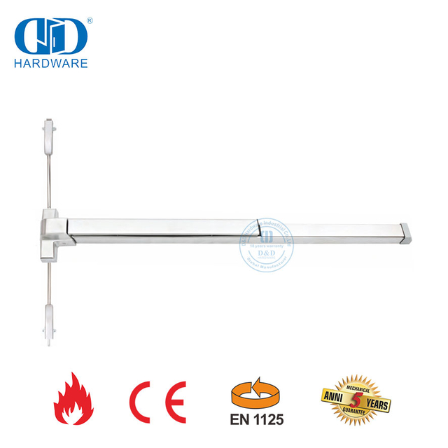 Hardware de dispositivo de saída de pânico à prova de fogo listado pela UL do CE de aço inoxidável para porta externa de emergência comercial-DDPD028-CE