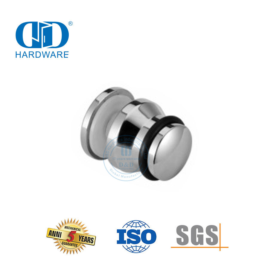 Hardware de porta deslizante de aço inoxidável Sistema deslizante de porta de chuveiro Conector de vidro redondo-DDSL002-4