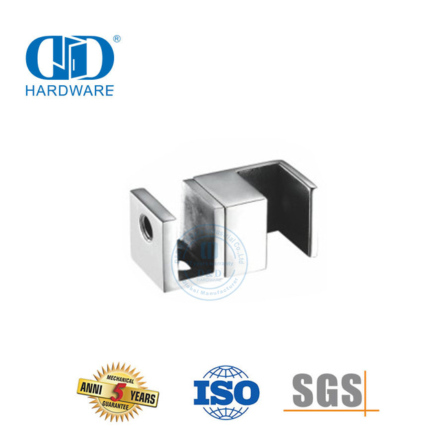 Chuveiro de aço inoxidável porta deslizante hardware conector de vidro hardware encaixe de vidro-DDSL002-6