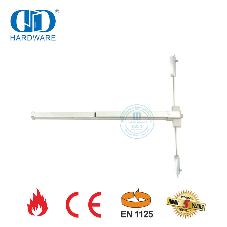 Barra antipânico de aço inoxidável ce en1125, porta de saída à prova de fogo, barra de pressão para emergência comercial de madeira Door-DDPD049-CE