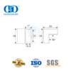 Aço inoxidável comercial sistema de cubículo de chuveiro painel de vidro suporte conector porta de vidro Accessories-DDSC011