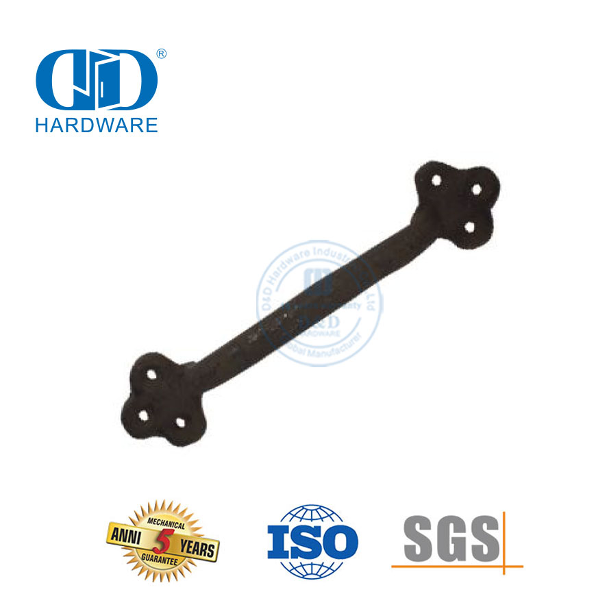 Puxador de aço inoxidável para porta de celeiro, puxador de aço preto para porta deslizante de madeira, puxador de porta dupla face-DDBD113