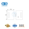 Fechadura de porta deslizante de vidro quadrado de aço inoxidável, maçaneta de fechadura, encaixe de porta-DDGL003