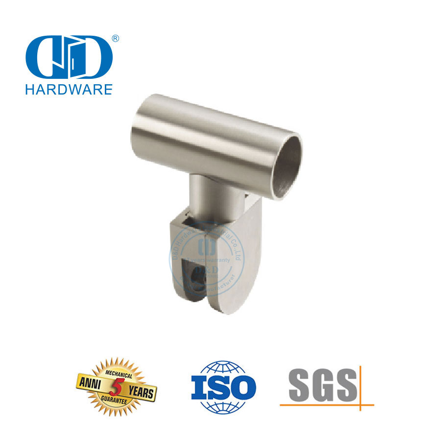 Conector de canto de parede de vidro de aço inoxidável Braçadeira superior de vidro Clipe de canto de tubo Conector de vidro-DDWC003