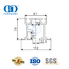 Rolo de suspensão da porta deslizante dos acessórios de vidro do trilho de guia do perfil de aço inoxidável do OEM para o banheiro Restroom-DDGS149
