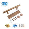 Aço inoxidável rosa ouro dupla face push pull maçaneta da porta do celeiro móveis dedo puxar maçaneta da porta-DDBD102 SRG