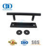 Maçaneta de porta de celeiro dupla face deslizante de aço inoxidável preto Hardware de construção-DDBD102 preto