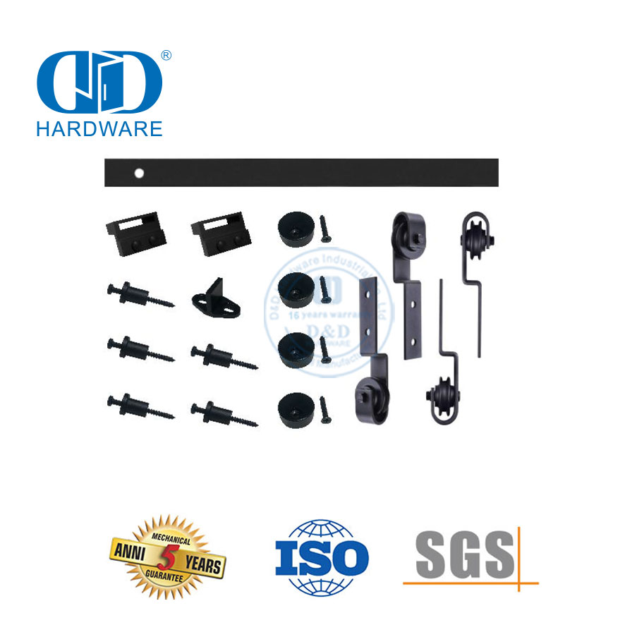 Tubo de aço inoxidável parafuso prisioneiro mais estável porta deslizante ferragem bolso quadro da porta do celeiro Hardware-DDBD063