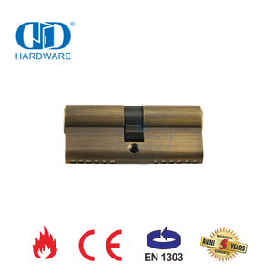 EN 1303 Cilindro duplo de latão antigo estilo Euro para encaixe Lock-DDLC003-70mm-AB