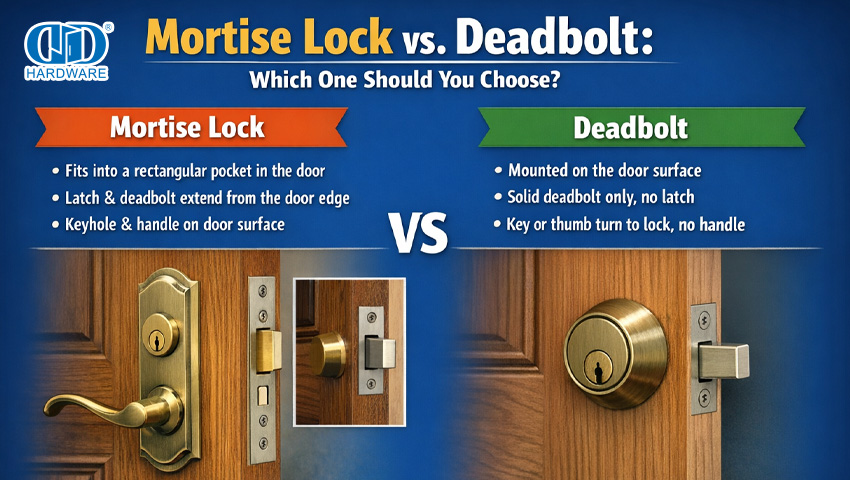 Mortise Lock vs. Deadbolt: Qual você deve escolher?