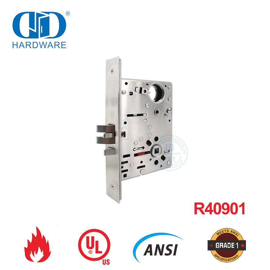 Fechadura de encaixe à prova de fogo listada pela UL para porta de sala de aula-DDAL05