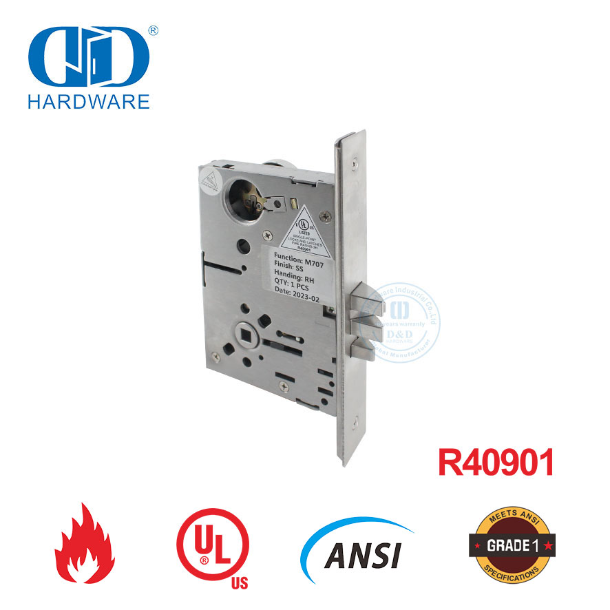 Armazém de segurança contra incêndio listado pela UL ou fechadura de encaixe para porta de armário-DDAL07