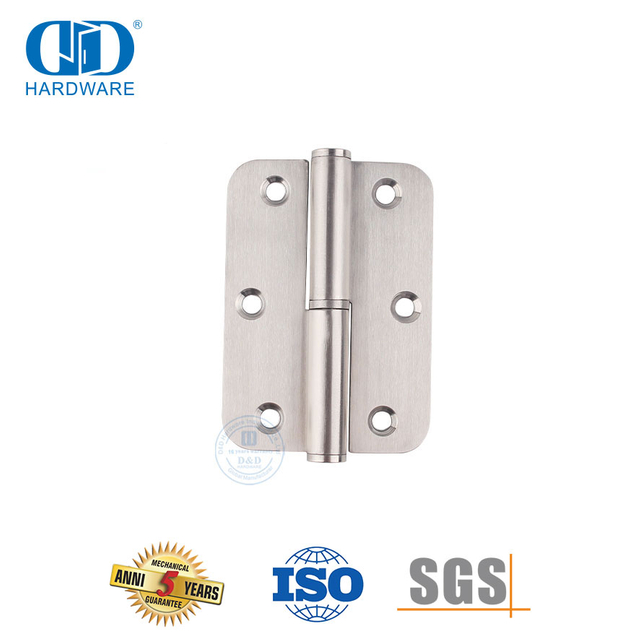 Dobradiça de porta removível de canto redondo de aço inoxidável-DDSS020